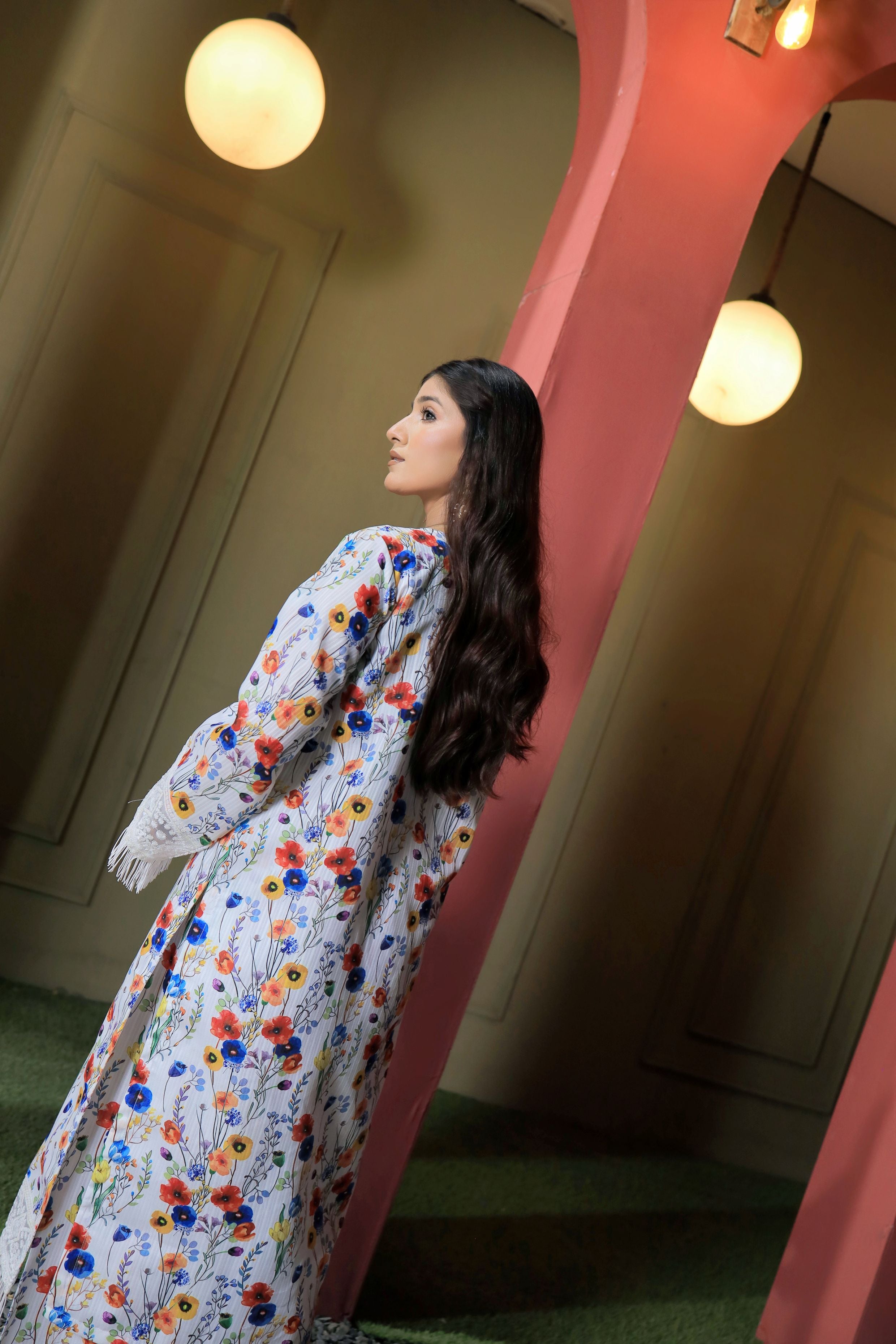 Banadora Lawn Shirt Trouser With Embroidery Path Munar Dupatta 2 PC Stitched Suit