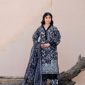 Lawn Shirt with Embroidery Patch Munar Silk Dupatta 3 PC Stitched Suit