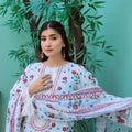 Banadora Lawn Shirt Trouser With Embroidery Path Munar Dupatta 3 PC Stitched Suit