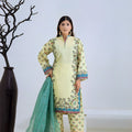 Lining Lawn Shirt Trouser With Monar Dupatta 3 PC Stitched Suit